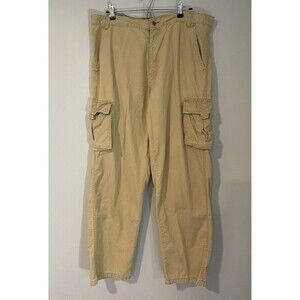 PLUGG Cargo Tan Pants Mens 38x34 Skater Grunge Baggy Street Utility Y2K Khaki